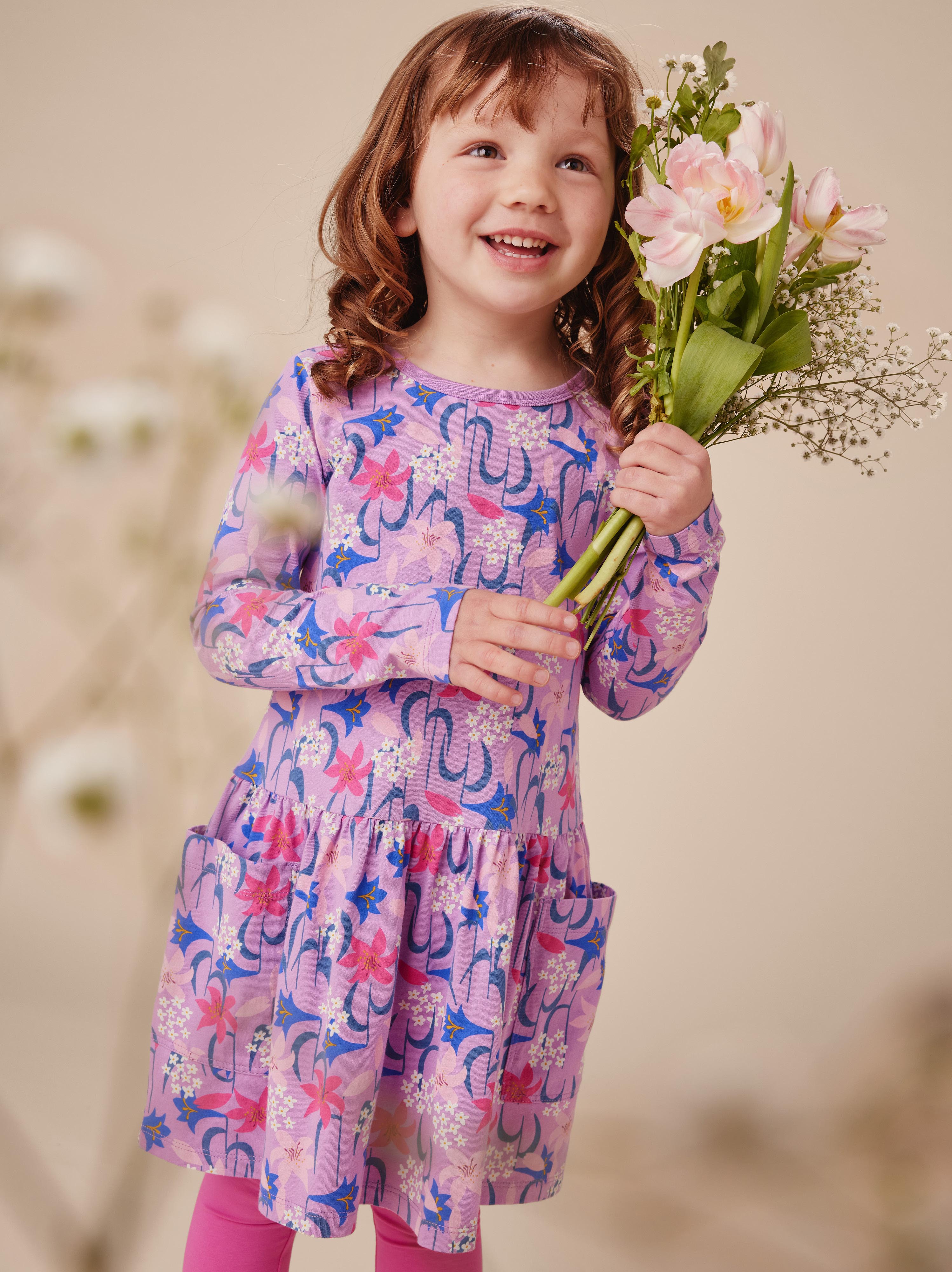 Long Sleeve Pocket Dress | Tea Collection