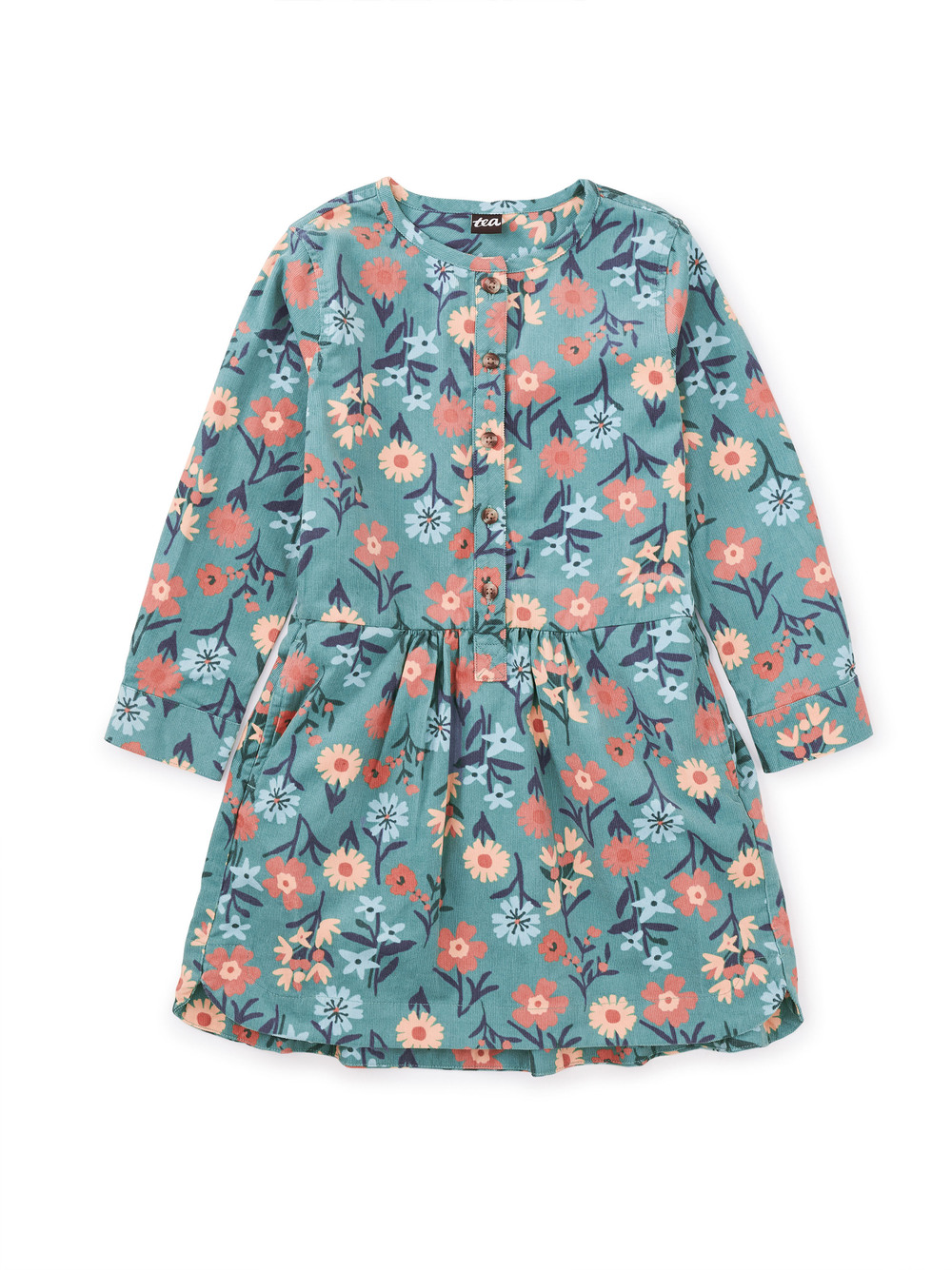 Corduroy Henley Shirtdress