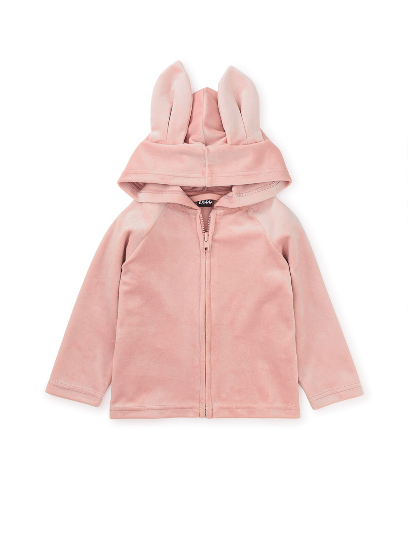 Bunny Ears Velour Baby Hoodie