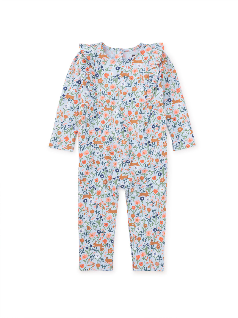 Ruffle Shoulder Baby Romper