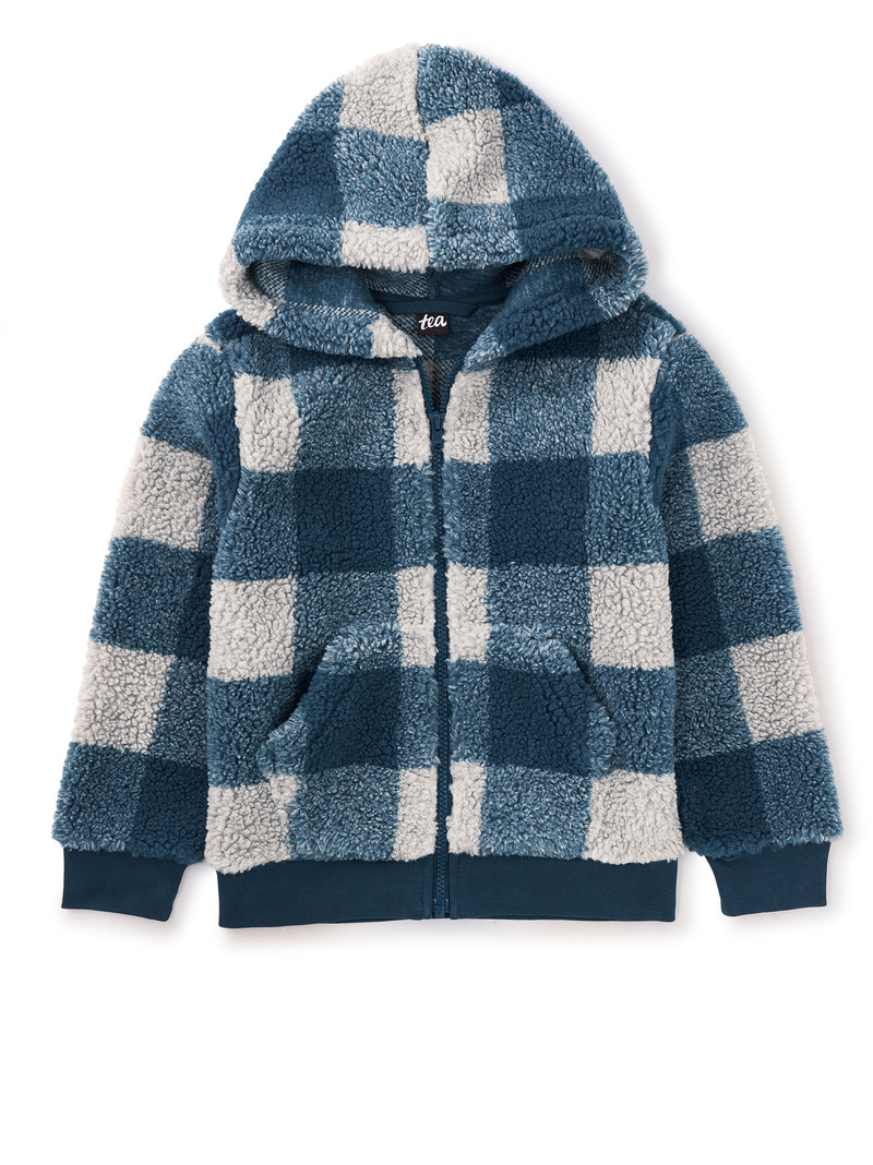 Teddy Fleece Plaid Hoodie