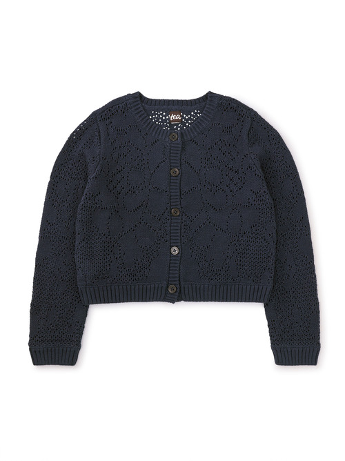 Navy blue lace cardigan deals