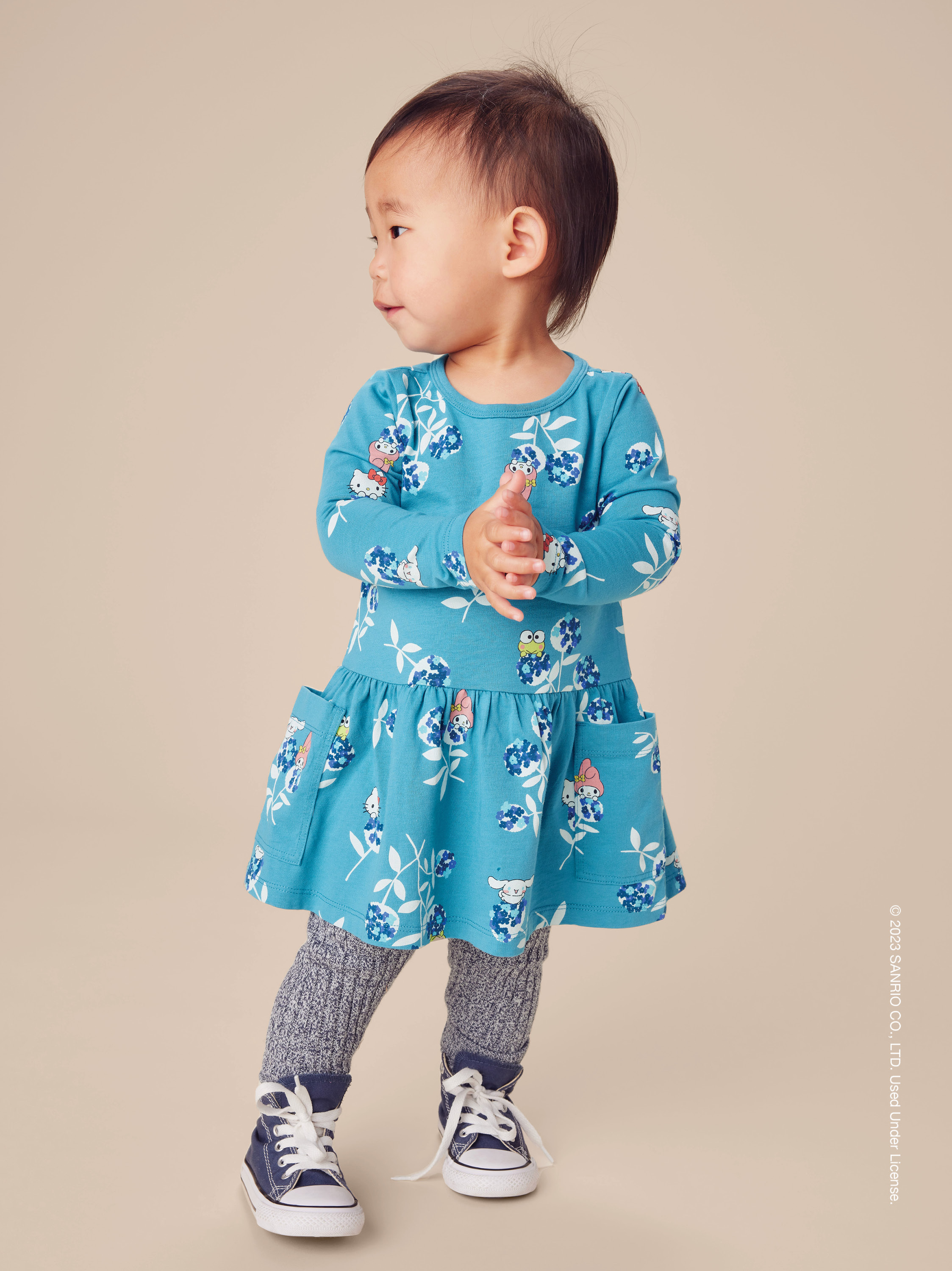 Hello Kitty® and Friends Long Sleeve Pocket Dress | Tea Collection image.
