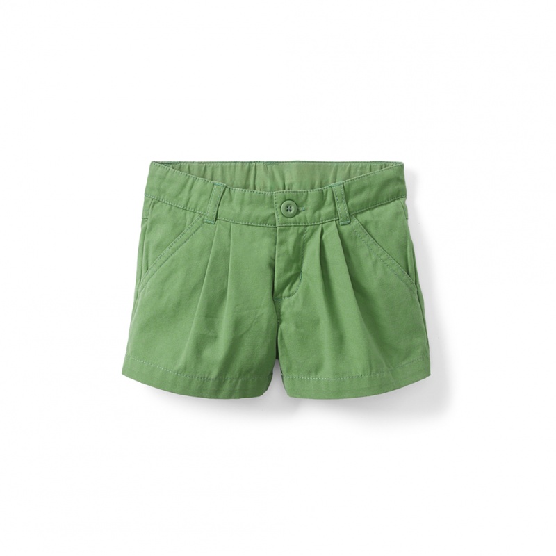 Solid Pleated Shorts