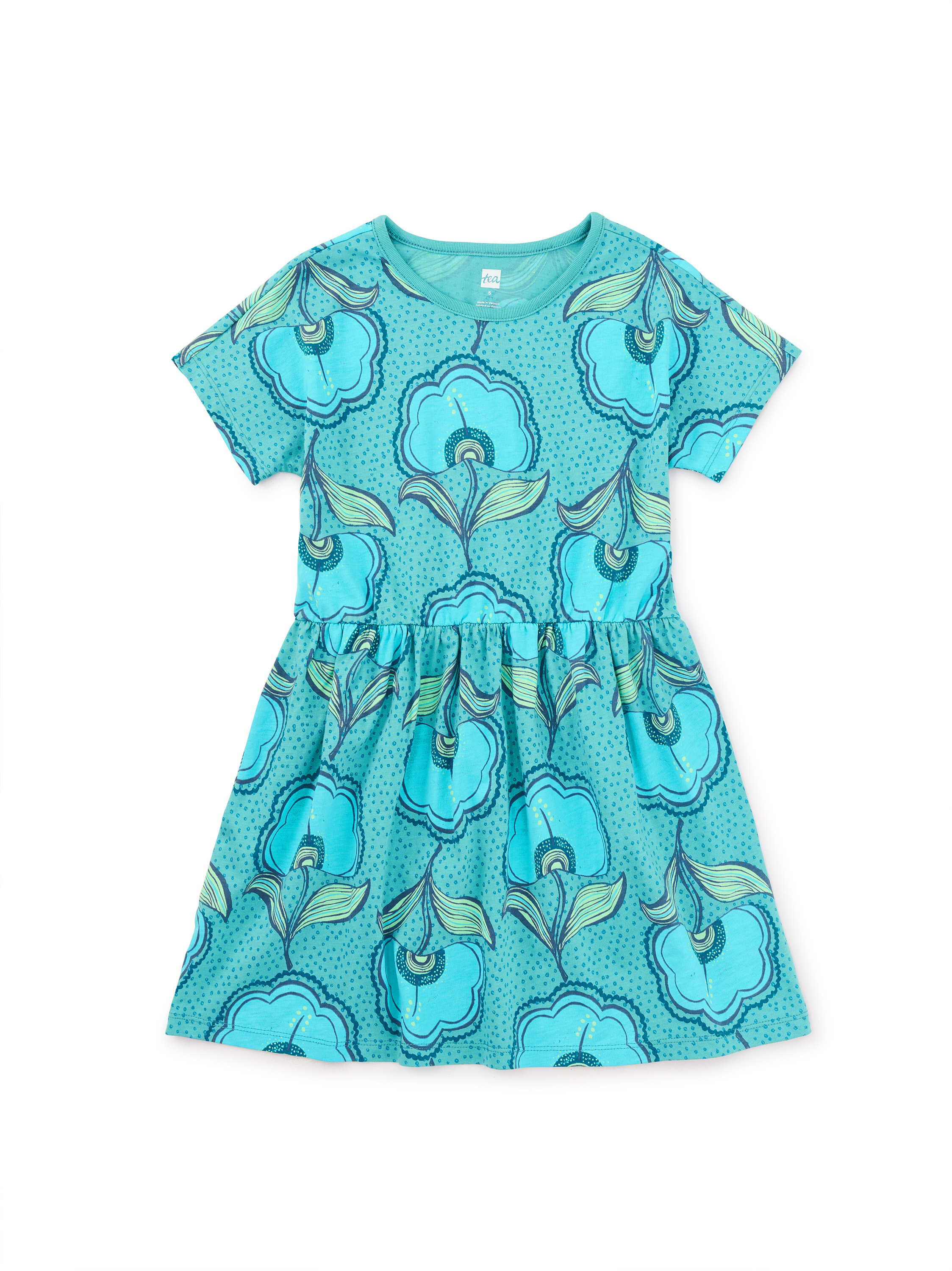 Short Sleeve Twirl Dress Tea Collection