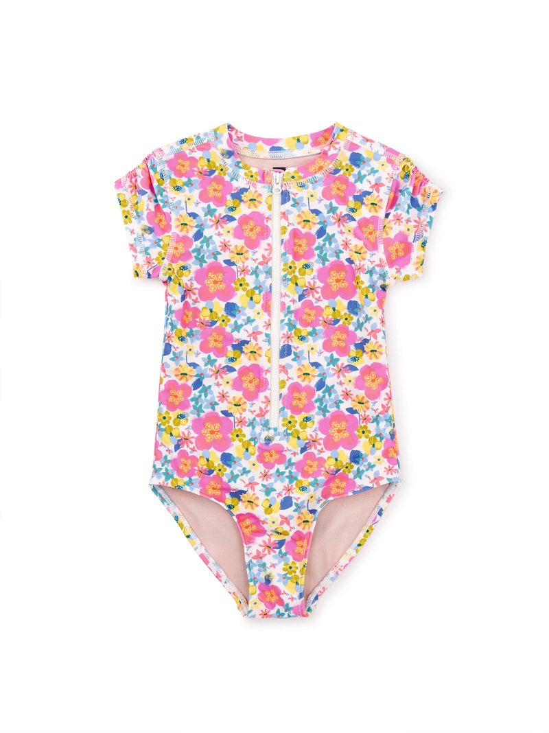 Rash Guard One-Piece Swimsuit