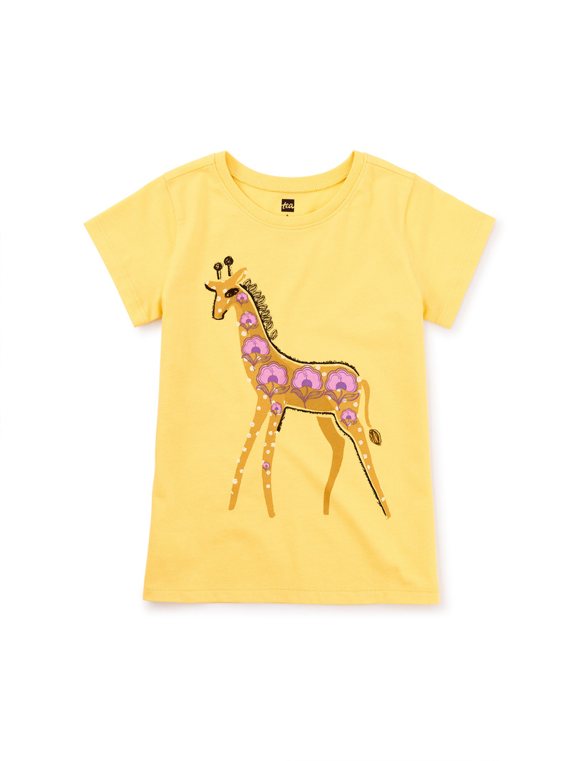 Floral Giraffe Graphic Tee