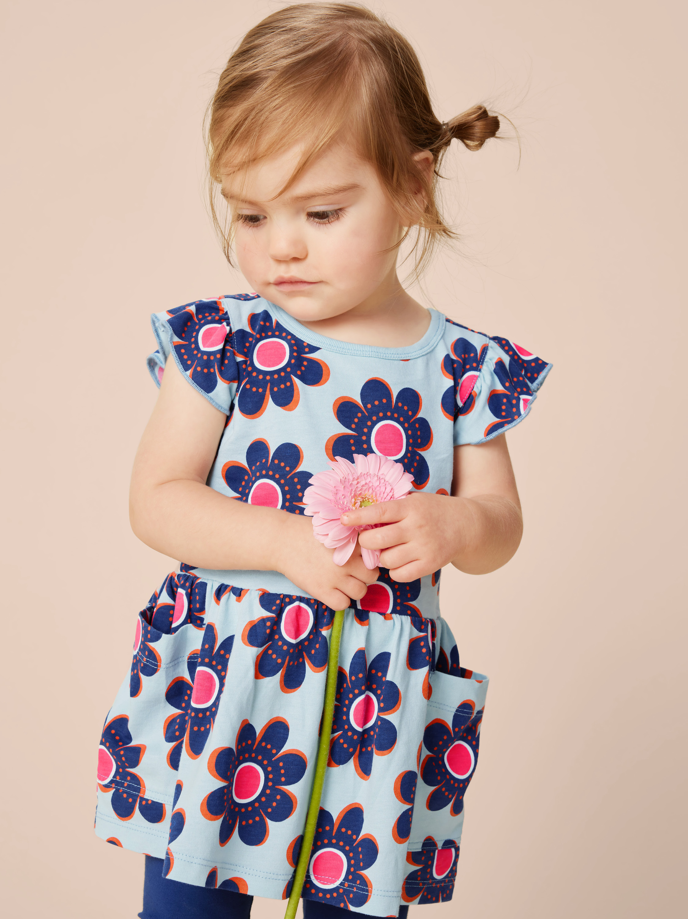 Flutter Sleeve Pocket Dress | Tea Collection