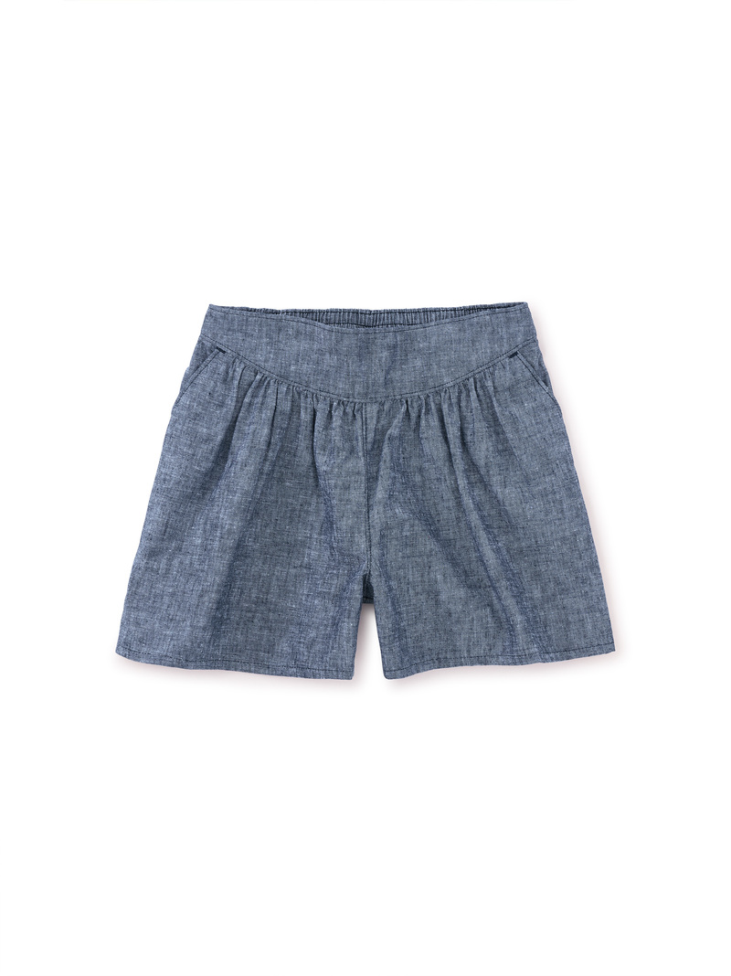 Chambray Culotte Shorts