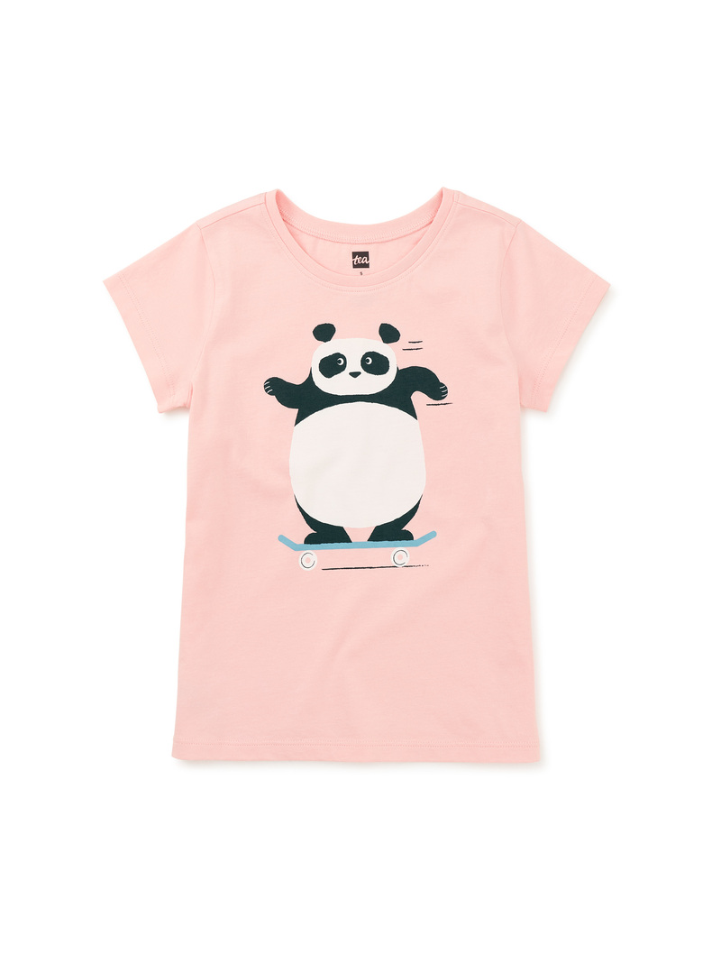 Skating Panda Graphic Tee