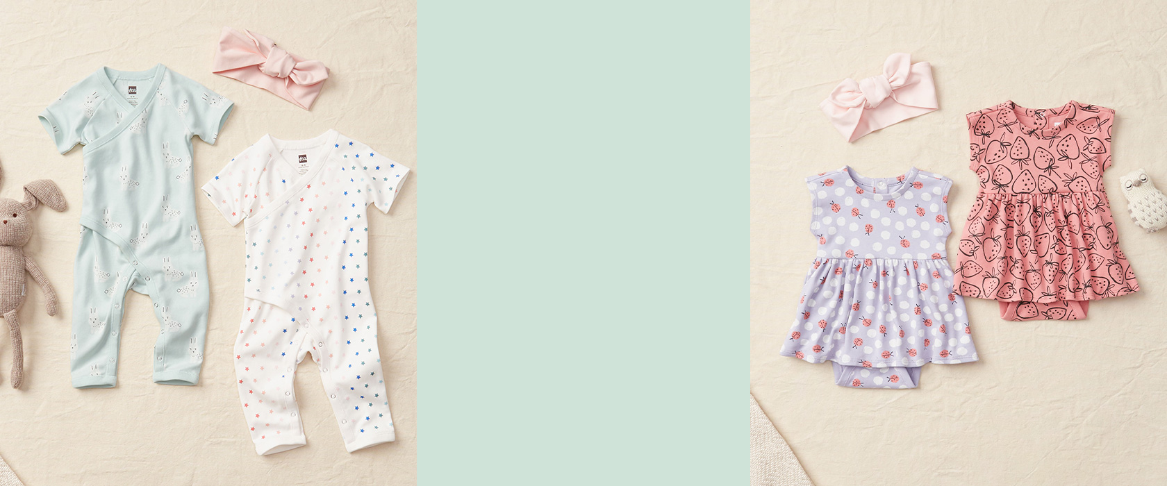 Cute Newborn Baby Clothes Tea Collection