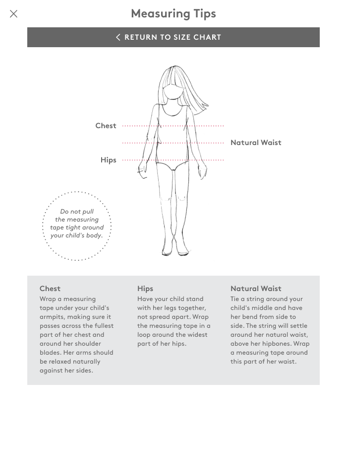 What Is A Tween Size Chart